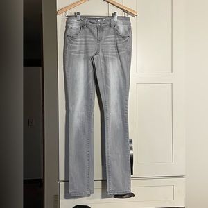 INC gray 5 pocket skinny jean, size 2